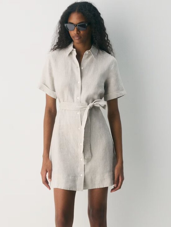 Wilfred Dresses & Skirts - Eleta Linen Mini Dress (Colour: Undyed Ecru)